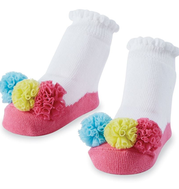 Mud Pie Multi Color Mesh Puff Socks