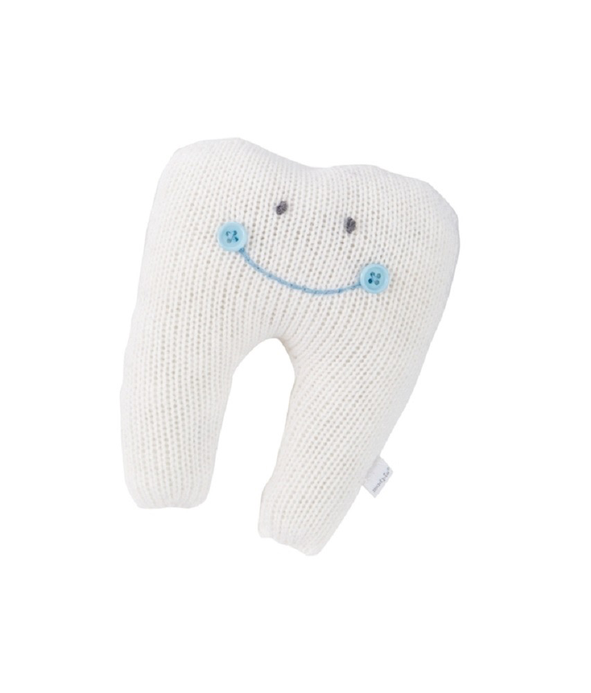 Mud Pie Solid Ivory Tooth Pillow