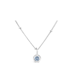 Stia Jewelry CZ Bezel Necklace - Clear Diamond/April