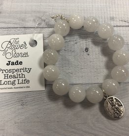 PowerBeads by Jen - Jade with Guardian Angel Medal