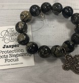 PowerBeads by Jen - Jasper with Cross Medal