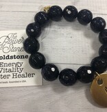 PowerBeads by Jen - Goldstone with Initial A Medal