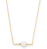 Kendra Scott Emberly Necklace Gold Baroque Pearl