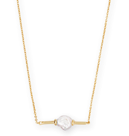 Kendra Scott Emberly Necklace Gold Baroque Pearl