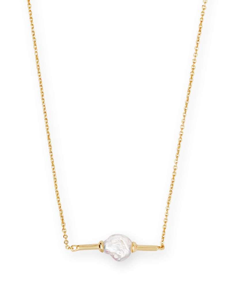 Kendra Scott Emberly Necklace Gold Baroque Pearl