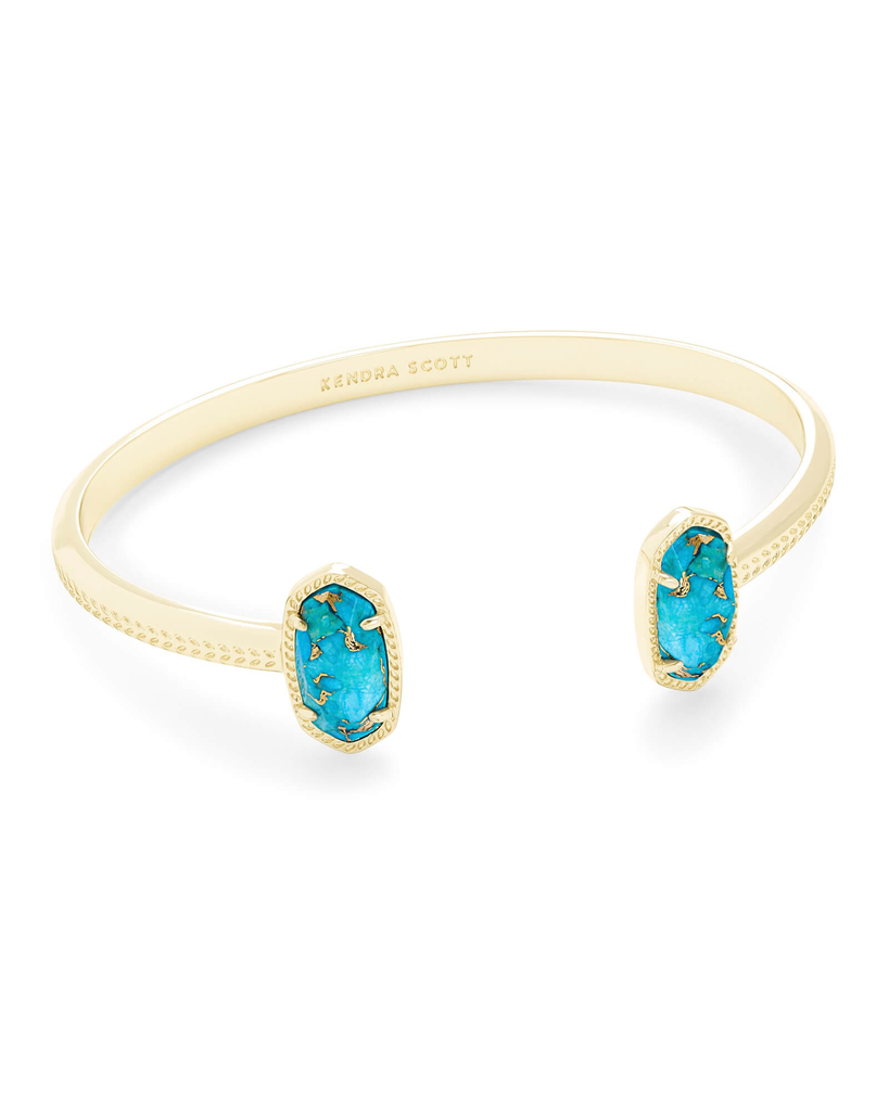 Kendra Scott Elton Bracelet Gold Bronze Veined Turquoise