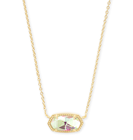 Kendra Scott Elisa Necklace Gold Dichroic Glass