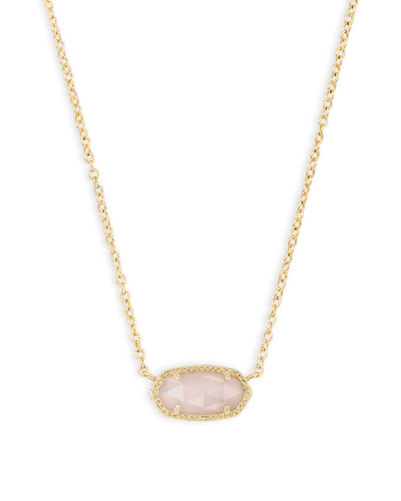 Kendra Scott Elisa Necklace Gold Rose  Quartz