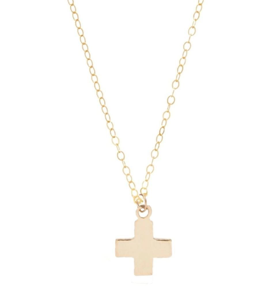 enewton - 16" Necklace Gold Signature Cross Gold Charm