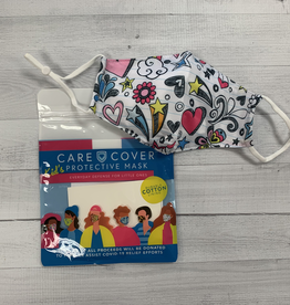 Kid's Care Cover Mask - Notebook Doodles