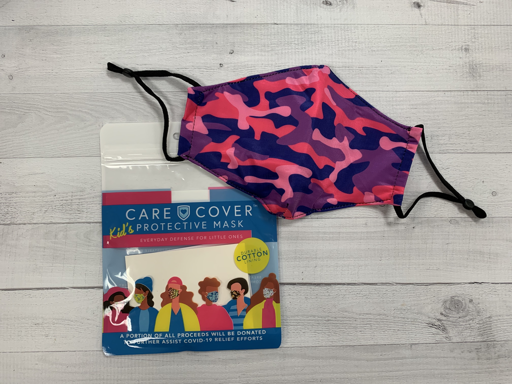Kid's Care Cover Mask - Pink Camo