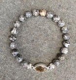 Jersey State Line - Cape May, New Jersey/Gray Lace Agate