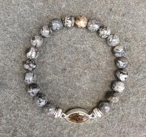 Jersey State Line - Cape May, New Jersey/Gray Lace Agate