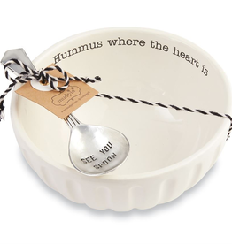 Mud Pie Hummus Bowl & Spoon Set