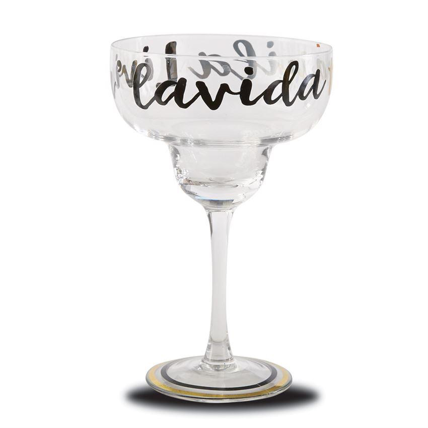 Mud Pie Living La Vida Margarita Glass