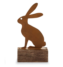 Mud Pie Medium Rustic Tin Bunny
