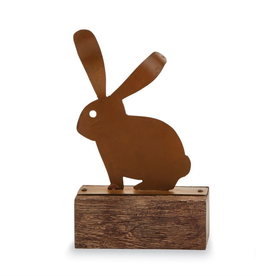Mud Pie Small  Rustic Tin Bunny
