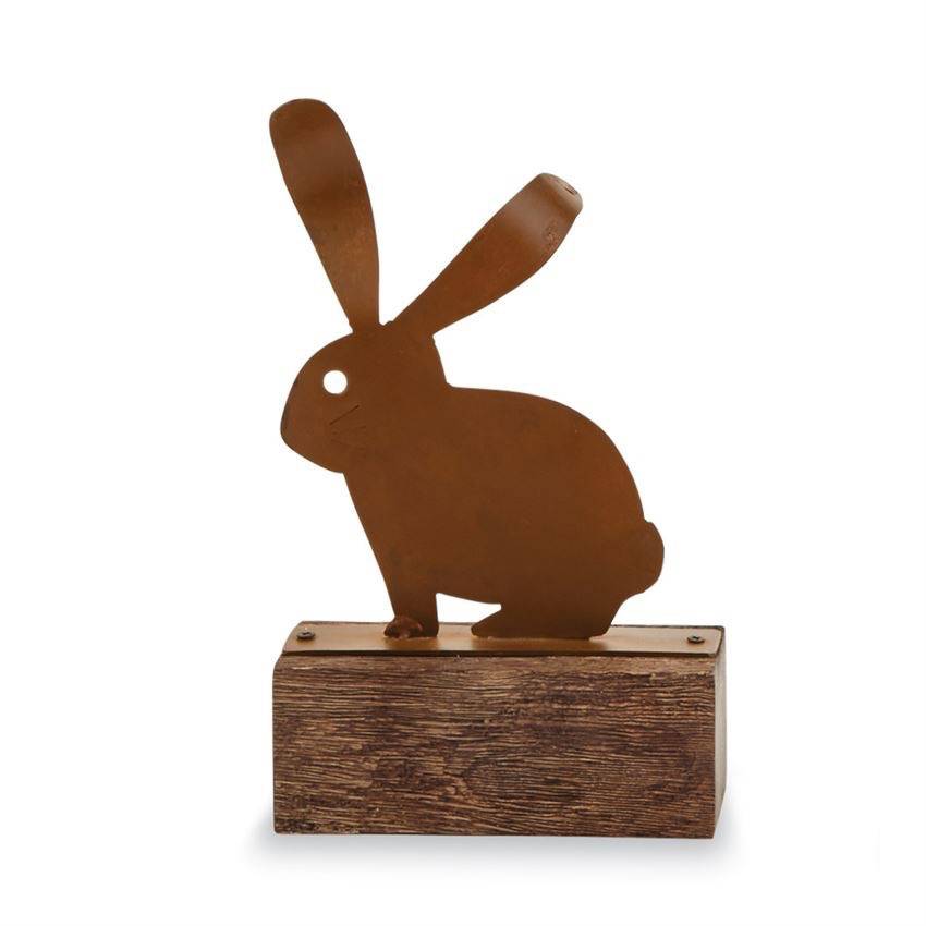Mud Pie Small  Rustic Tin Bunny