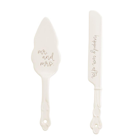 Mud Pie Wedding Ceramic Serving Set