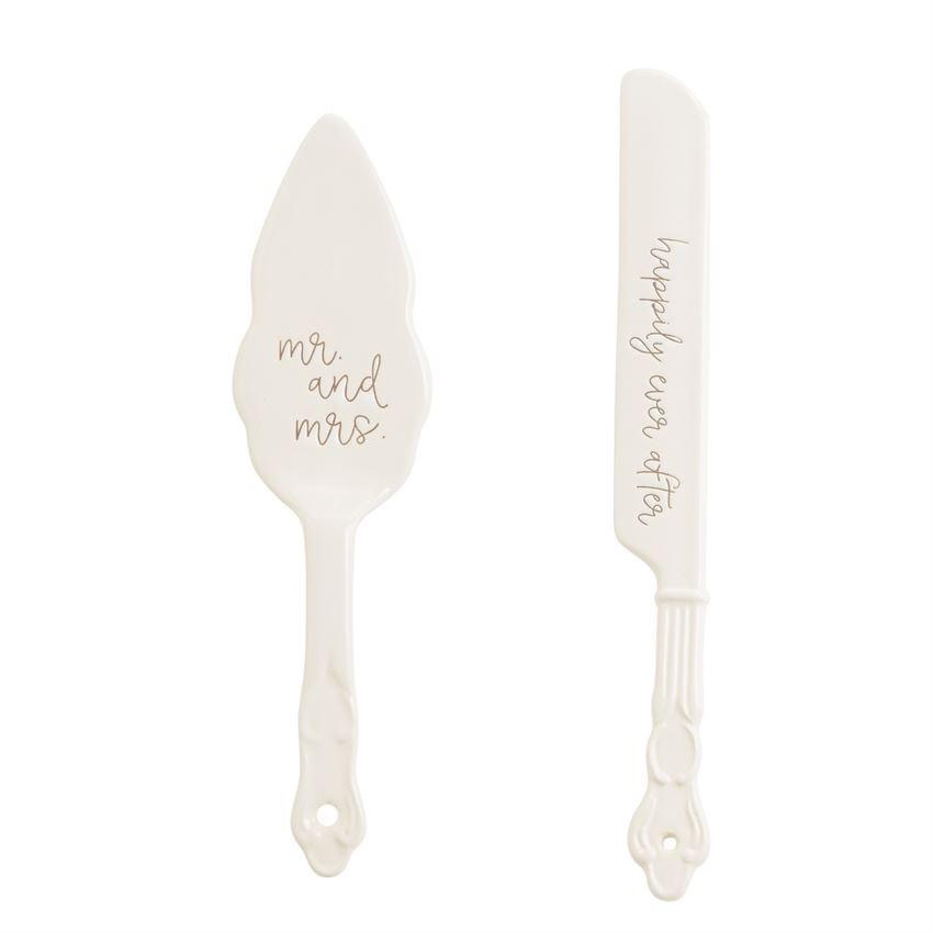 Mud Pie Wedding Ceramic Serving Set