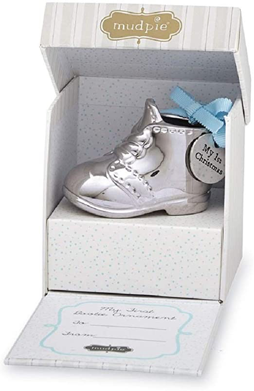 Mud Pie Boy First Bootie Ornament