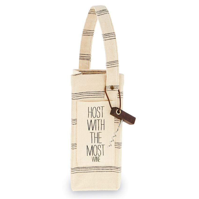 Mud Pie Host Grainsack Wine Bag