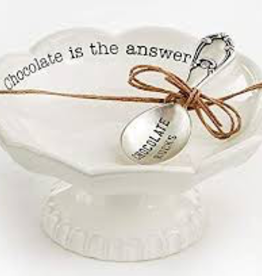 Mud Pie "Chocolate is the Answer" Candy Dish Set