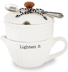 Mud Pie Stacking Cream & Sugar Set