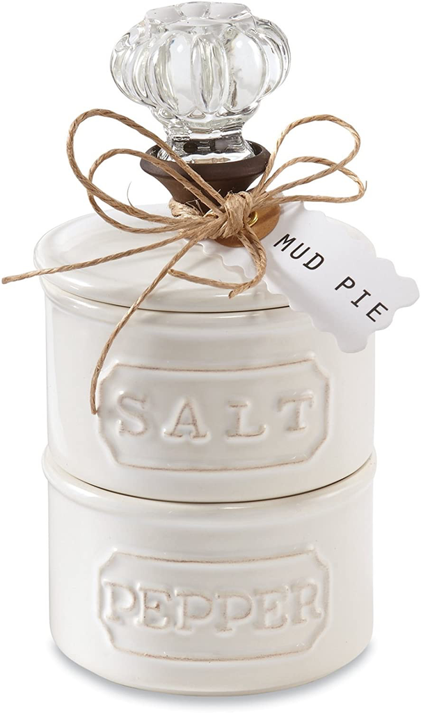 Mud Pie Door Knob Salt Cellar Set
