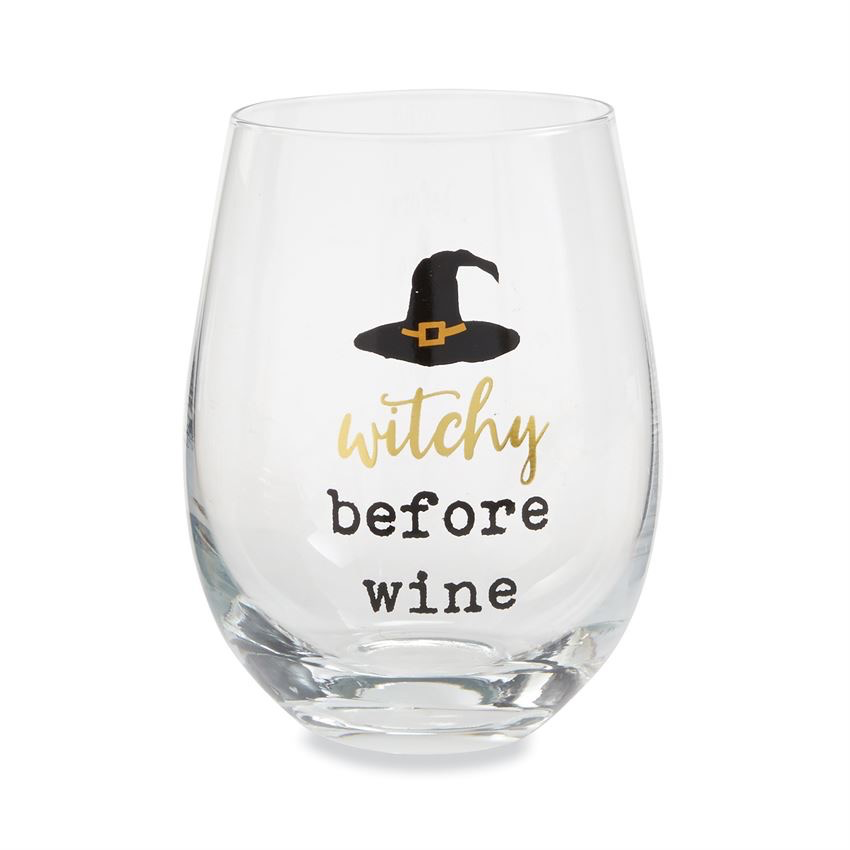 Mud Pie Witchy Stemless Wine Glass