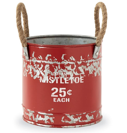 Mud Pie Holiday Mistletoe Small Tin Container