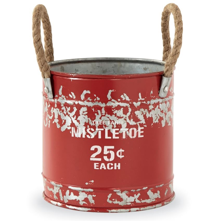 Mud Pie Holiday Mistletoe Small Tin Container