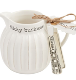 Mud Pie Syrup Pitcher Pancake Tong Set