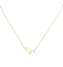 Initial Reaction Constellation Necklace - Leo/Gold