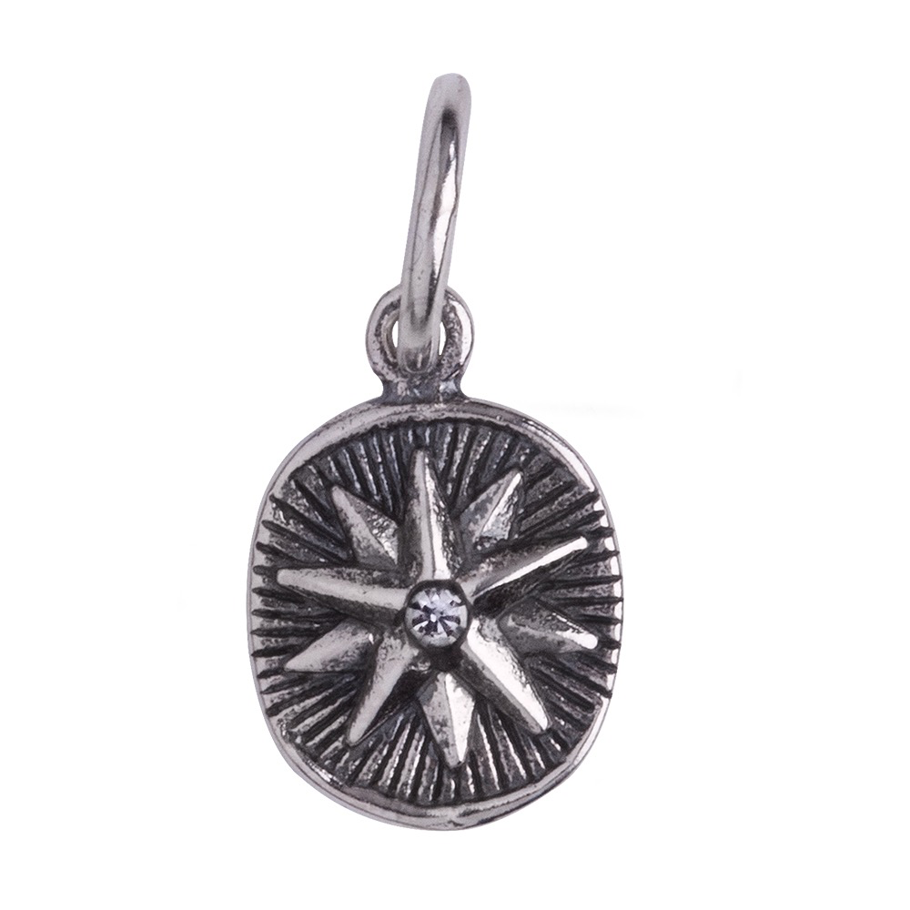 Vital Spark Charm-Compass-Sterling Silver