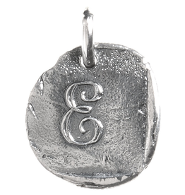 Waxing Poetic Baby Insignia Charm- Silver- Letter E