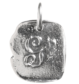 Waxing Poetic Baby Insignia Charm- Silver- Letter G
