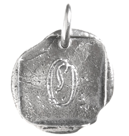 Waxing Poetic Baby Insignia Charm- Silver- Letter O