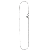 Waxing Poetic Thin Rolo with Pearl Beads Chain - Silver - 20"