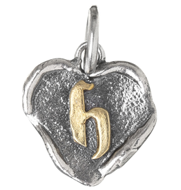Waxing Poetic Heart Insignia-Brass/SIlver-H