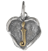 Waxing Poetic Heart Insignia-Brass/Silver-J