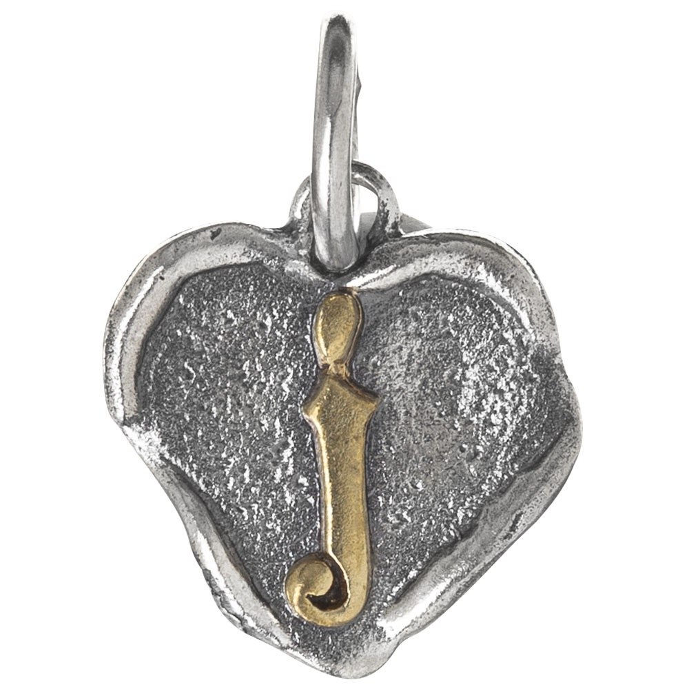 Waxing Poetic Heart Insignia-Brass/Silver-J