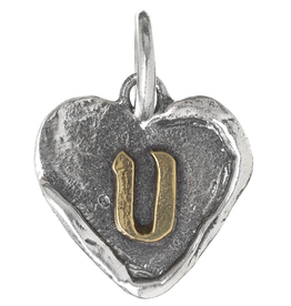 Waxing Poetic Heart Insignia-Brass/Silver-V