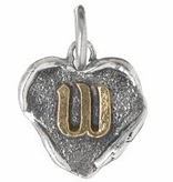 Waxing Poetic Heart Insignia-Brass/Silver-W