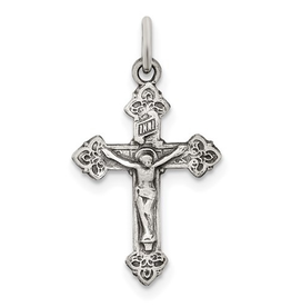 Sterling Silver Antiqued INRI Crucifix Cross