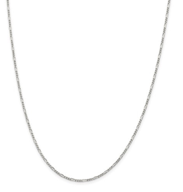 Sterling Silver 1.75mm Figaro Chain 18”