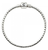 Chamilia Terrazzo  Silver Beaded Snap Bracelet (7.1 in.)
