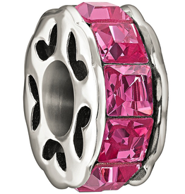 Chamilia Sterling Silver w Stone - Spark - Pink