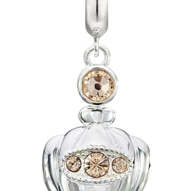 Chamilia Sterling Silver - Love Potion Locket - Light Peach Swarovski Crystal & Rose Gold Plating