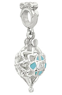 Chamillia Sterling Silver w Stone - North Star Charm - Crystal AB Swarovski